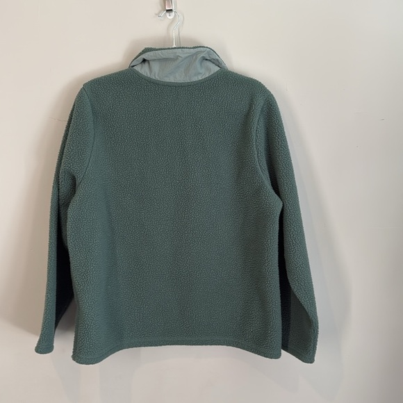 Te Verde Moss Green 1/4 Zip Fleece Pullover Sweatshirt size Large 1820 - Picture 5 of 7